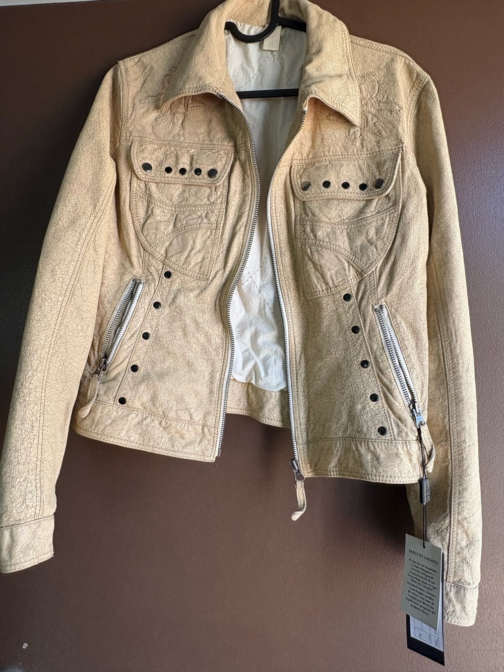 NWT - Sigillo Di Garanzia Italian Leather Jacket - Picture 6 of 13